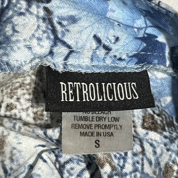 Retrolicious Dress Retro Winter Woods Holiday Print Small Knee Length Cap Sleeve - Picture 10 of 12